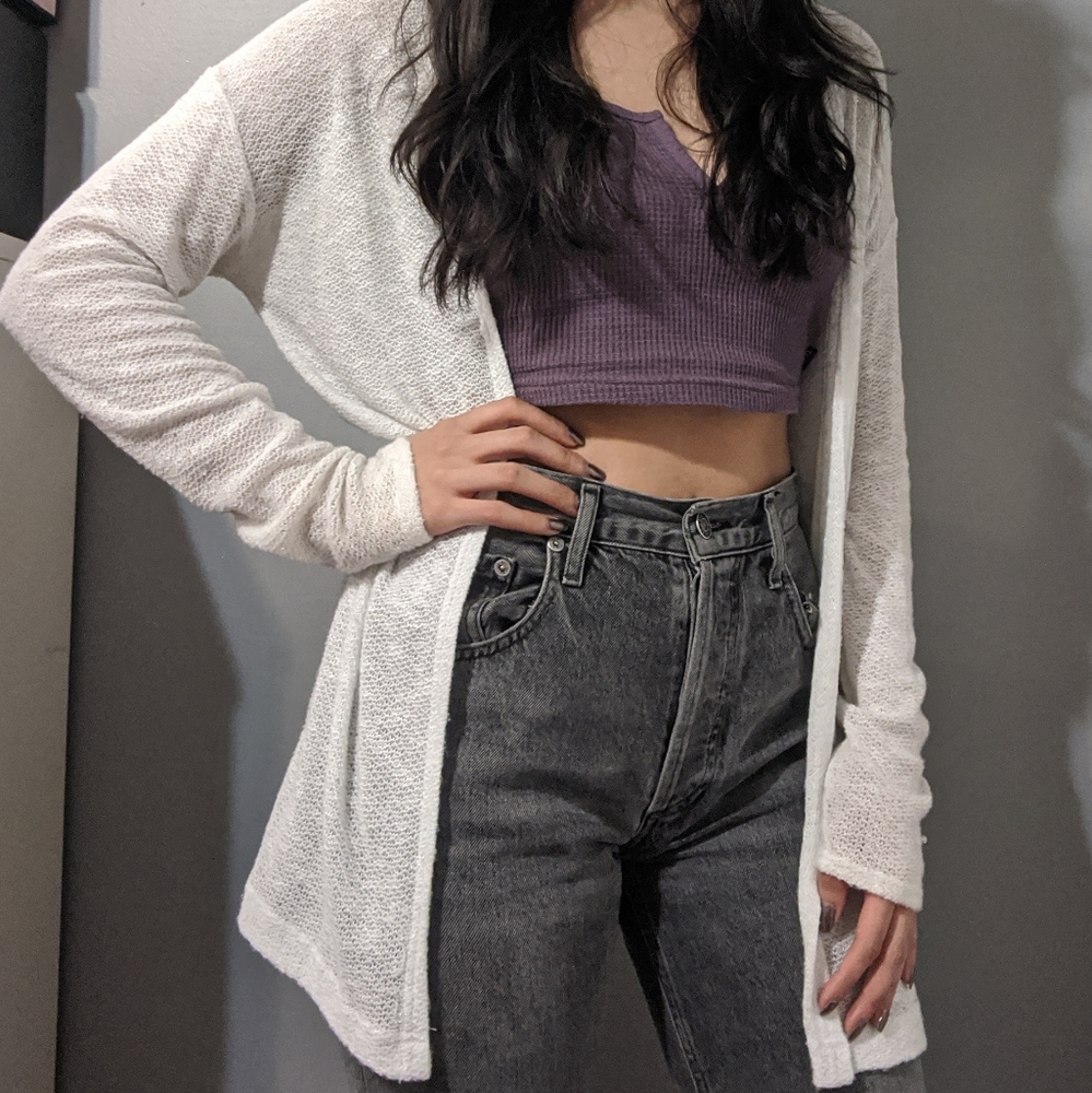 Lightweight White Cardigan